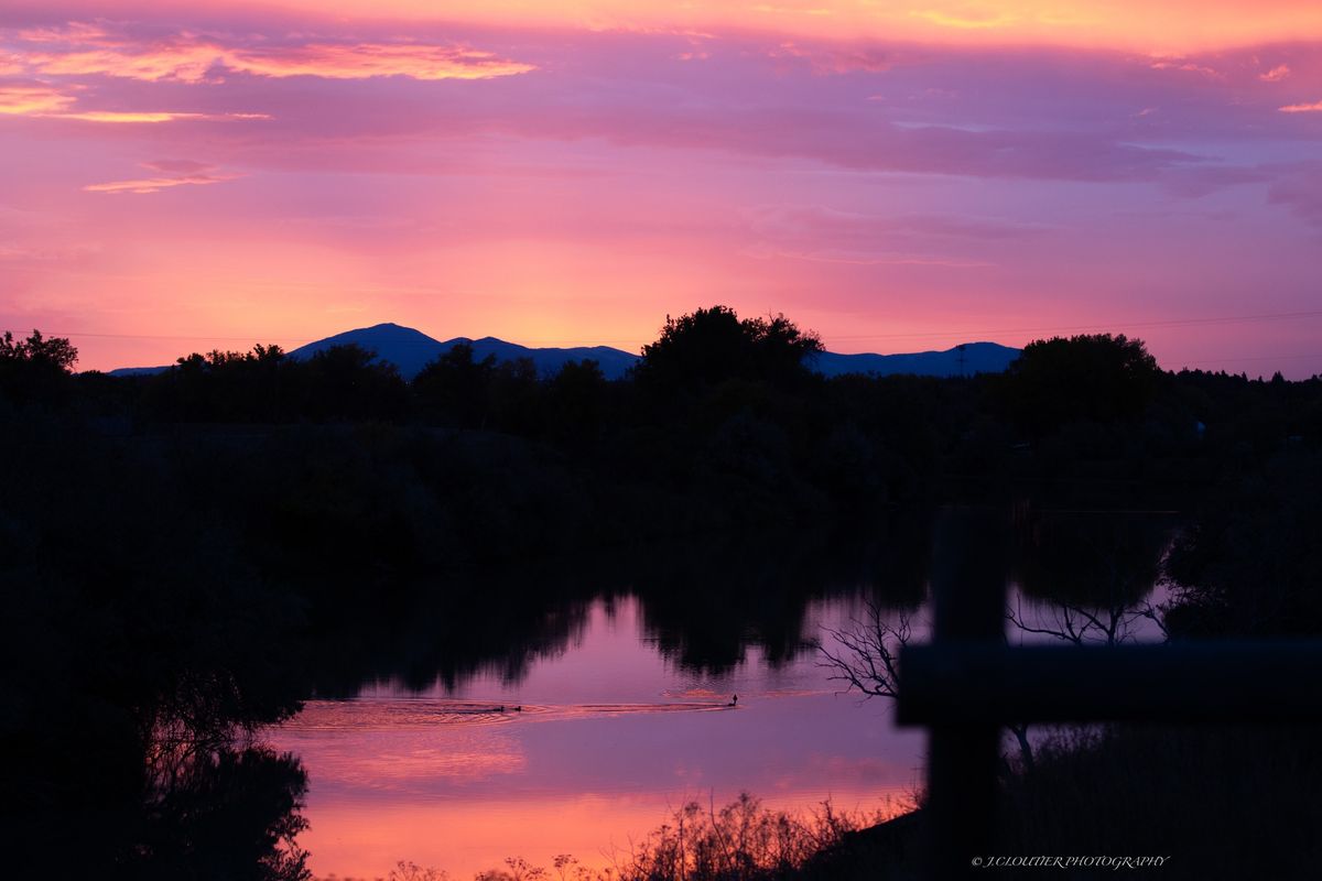 Pink Western sunset